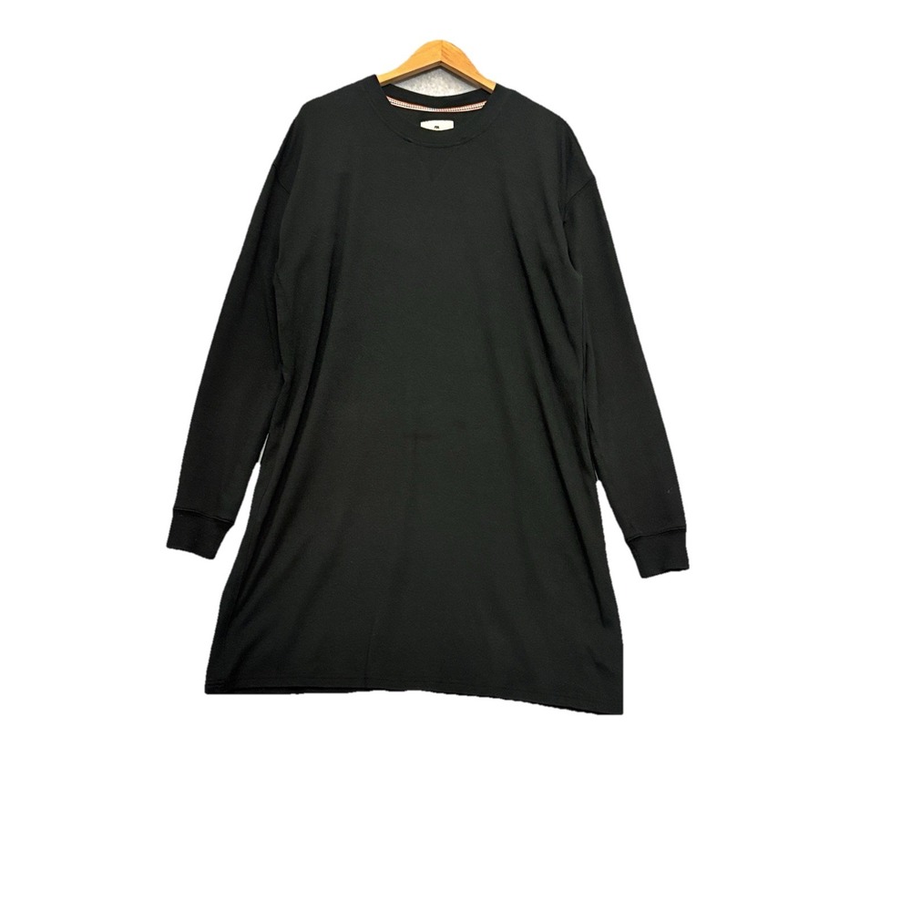 The Normal‎ Brand Womens Puremeso Everyday Crew Neck Minimalist Dress XL Black